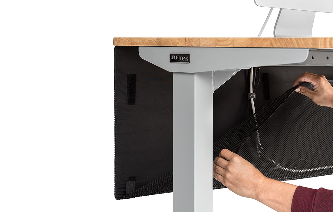 Black Modesty Panel with Wire Management