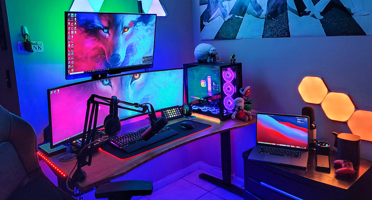 60&ldquo; x 30&ldquo; Bamboo Curve UPLIFT V2 Desk