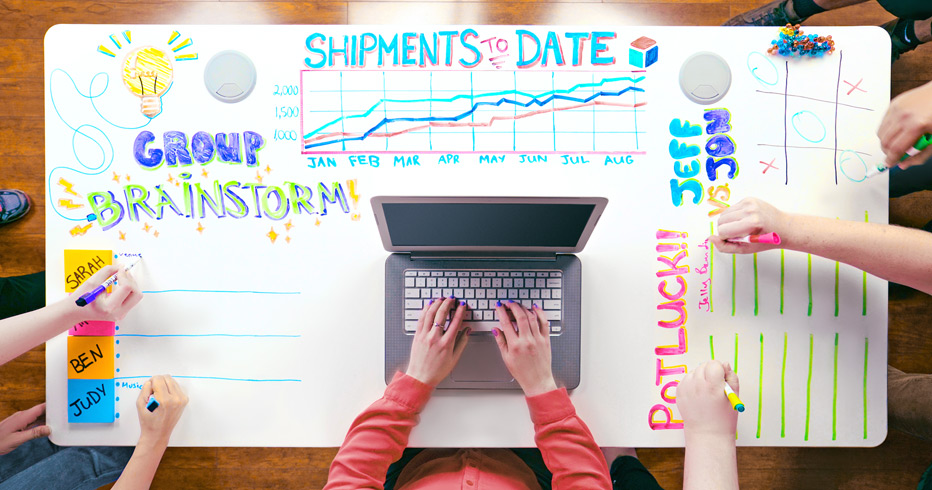 Whiteboard Sit-Stand Desk 