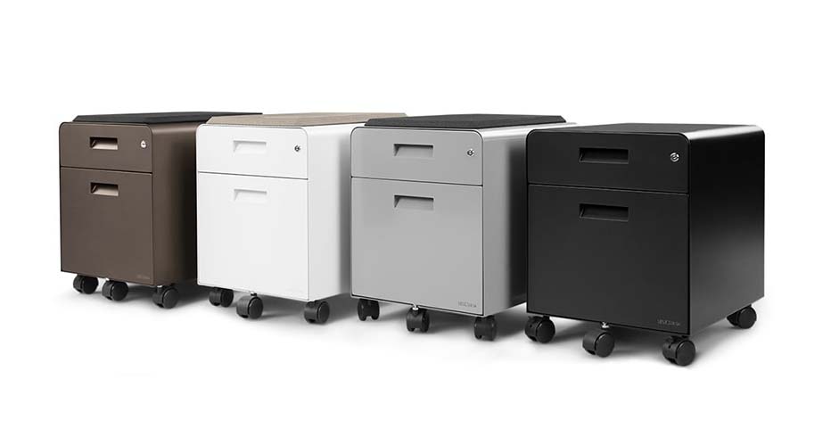 2-Drawer File Cabinet with Seat, Rolling